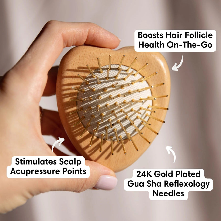 Gua Sha Hair & Scalp Brush Love Heart Edition