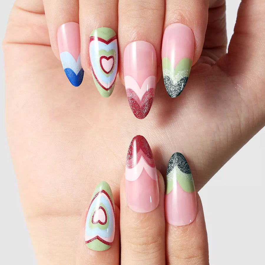 Power of Hearts Press On Nails