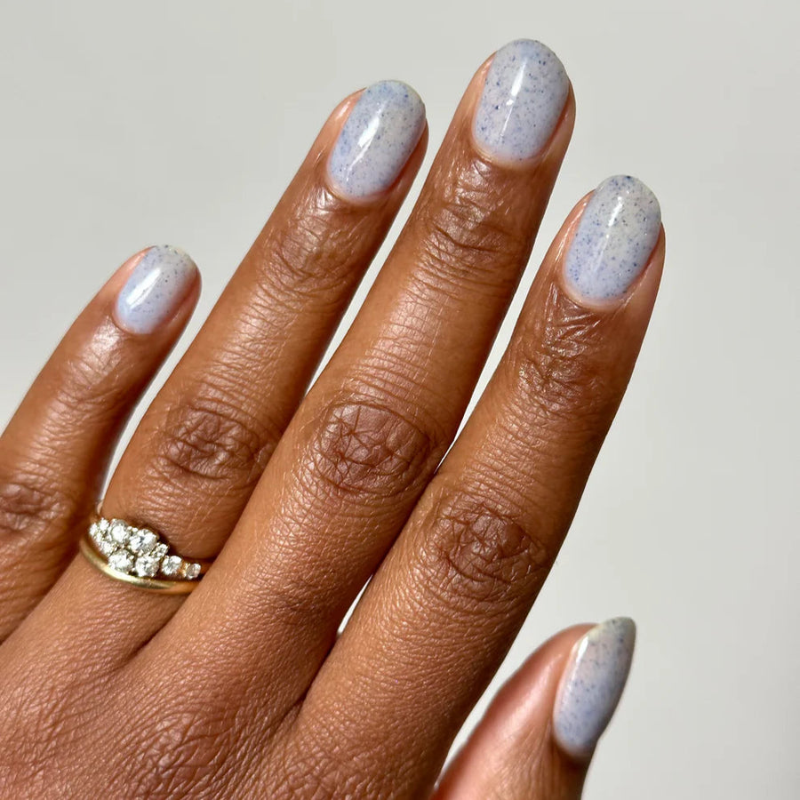 Mother of Pearl + Bluestone Dust to Dust Nail Polish