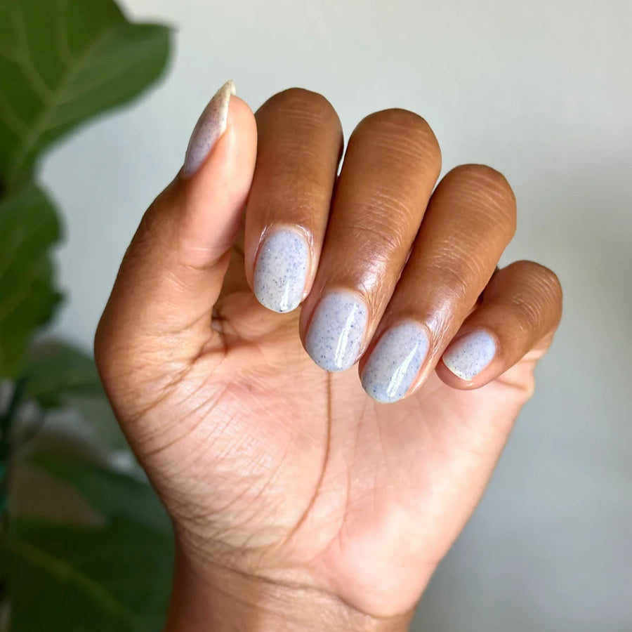 Mother of Pearl + Bluestone Dust to Dust Nail Polish