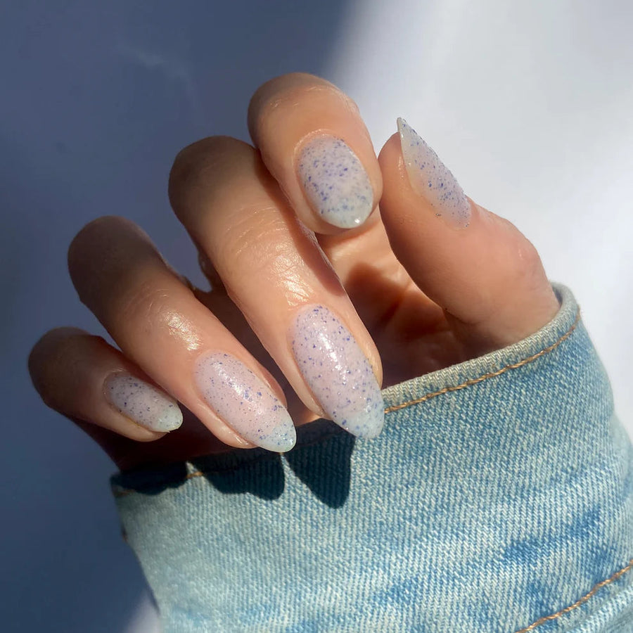 Mother of Pearl + Bluestone Dust to Dust Nail Polish
