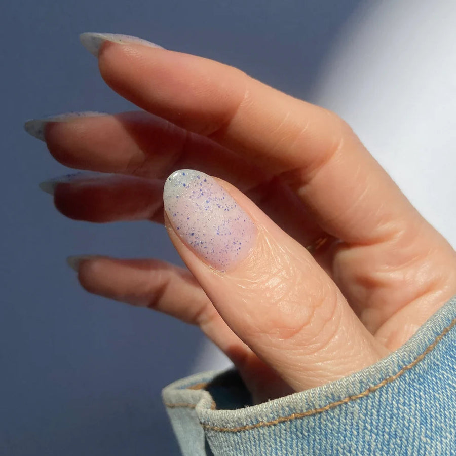 Mother of Pearl + Bluestone Dust to Dust Nail Polish